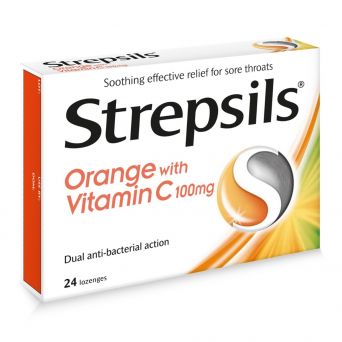 Strepsils Vitamin C 100Mg Antiseptic Lozenges 24's