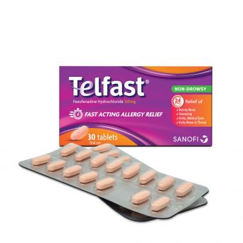 Telfast 120mg Anti-Allergy Tablets for Quick Allergy Relief 30's