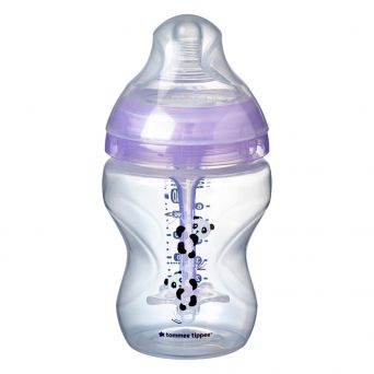 Tommee Tippee Advanced Anti-Colic Feeding Bottle, 260ml x1 - Girl