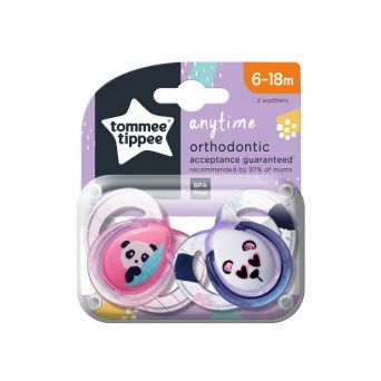 Tommee Tippee Anytime Soother, Pack of 2, (6-18 months) - (Mix)