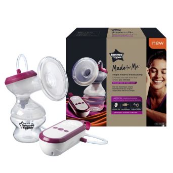 Tommee Tippee Made for Me Electric Breast Pump, very quiet USB rechargeable & portable unit with Massage & express modes