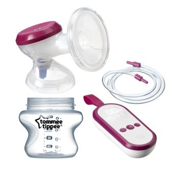 Tommee Tippee Made for Me Electric Breast Pump, very quiet USB rechargeable & portable unit with Massage & express modes