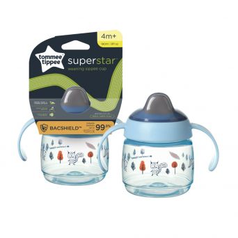 Tommee Tippee Superstar Sippee Weaning Cup, Babies Sippy Bottle, 190 ml