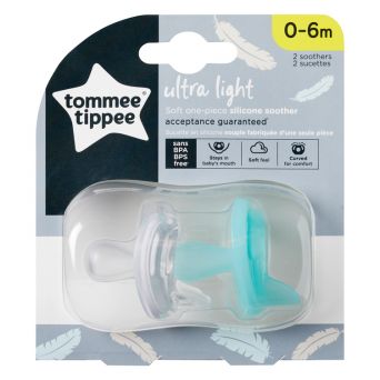 Tommee Tippee Ultra-Light Silicone Soother 0-6m, Pack of 2