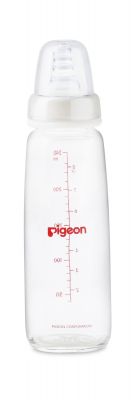 Pigeon Glass Feeding Bottle K-8 240ml (Transparent Cap)