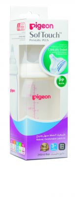Pigeon Plastic Wide Neck Feeding Bottle 240ml