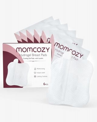 Momcozy - Nursing Hydrogel Pads, Cooling Instant Nipple Pad, Disposable, Non-Woven Fabric - White, 6's