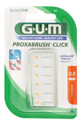 Gum Proxabrush Click 6 Refills 0.9