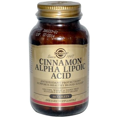 Solgar Cinnamon Alpha Lipoic Acid 60 Tablets