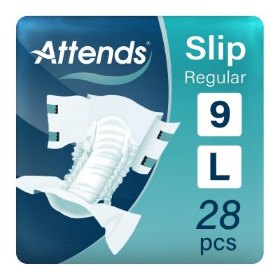 Attends Slip Regular 9 Large (Pack of 28)