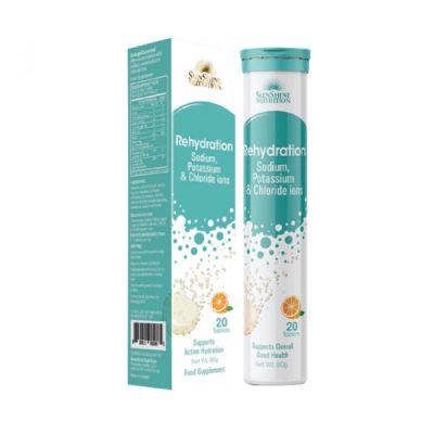 Sunshine Nutrition Rehydration Effervescent Orange 20 Tablets