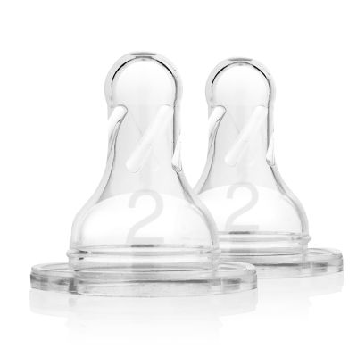 Dr Browns Level 2 Silicone Narrow Options+ Nipple, 2-Pack