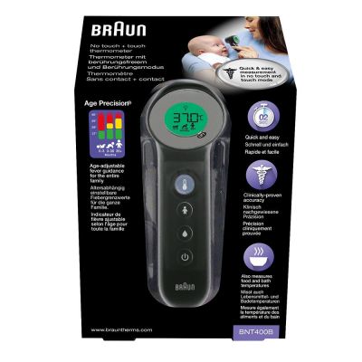 Braun No Touch + Touch Thermometer BNT400B Black