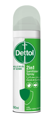 Dettol 2 In 1 Sanitizer Spray 90ml