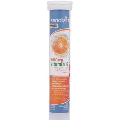 Sanotact Vitamin C 1000 Mg Orange Flavour Effervescent Tablet 20's