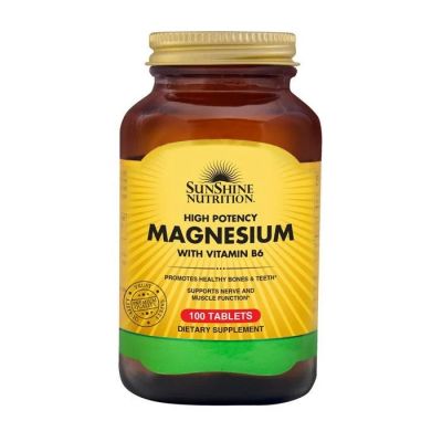 Sunshine Nutrition High Potency Magnesium With Vitamin B6 Tablet 100'S