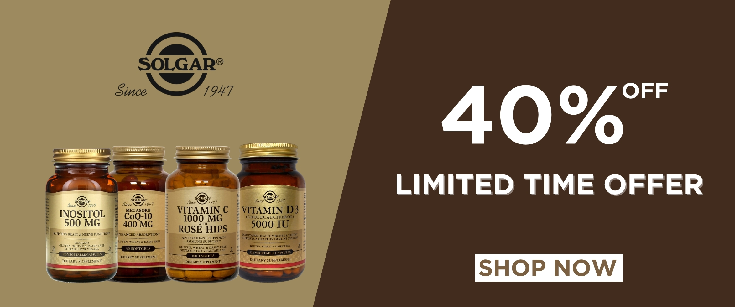 40% Off on Solgar Supplements