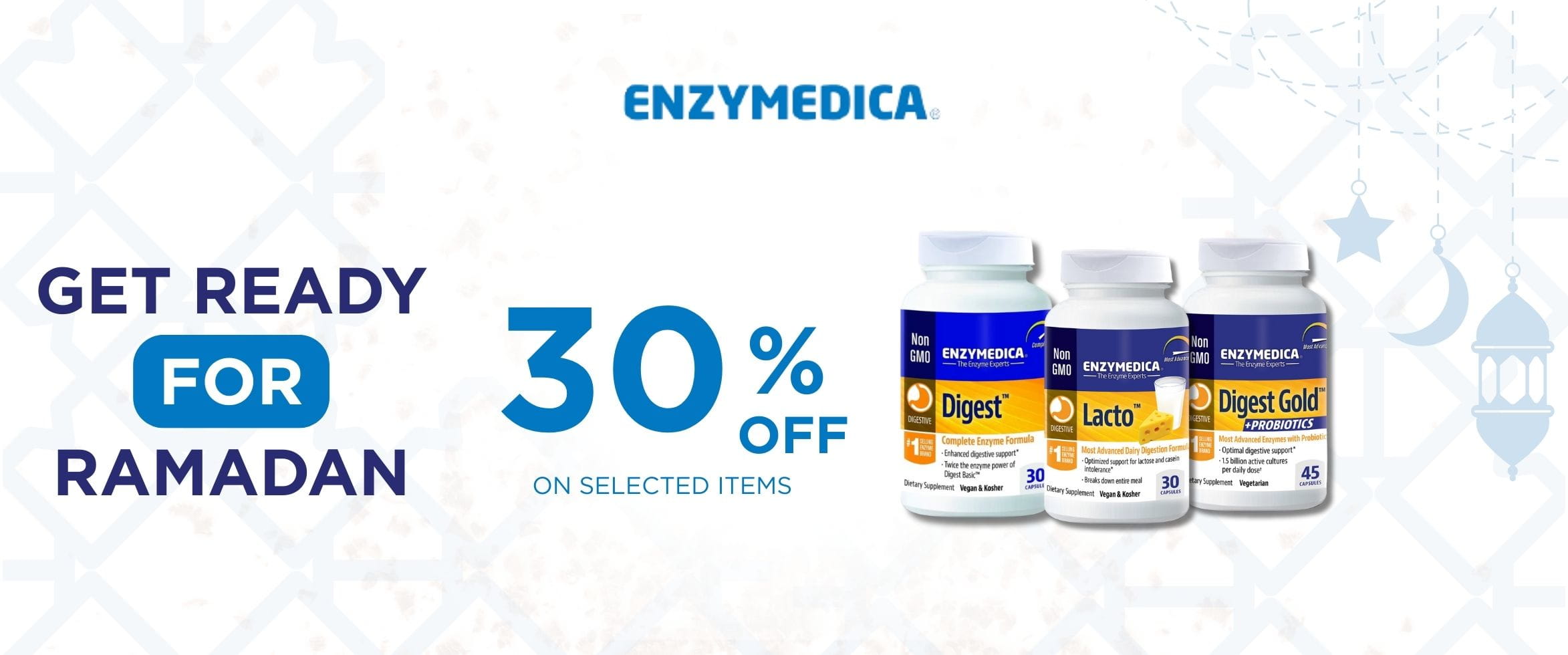 Get Ready for Ramadan - 30% off on selected SKU`s of Enzymedica